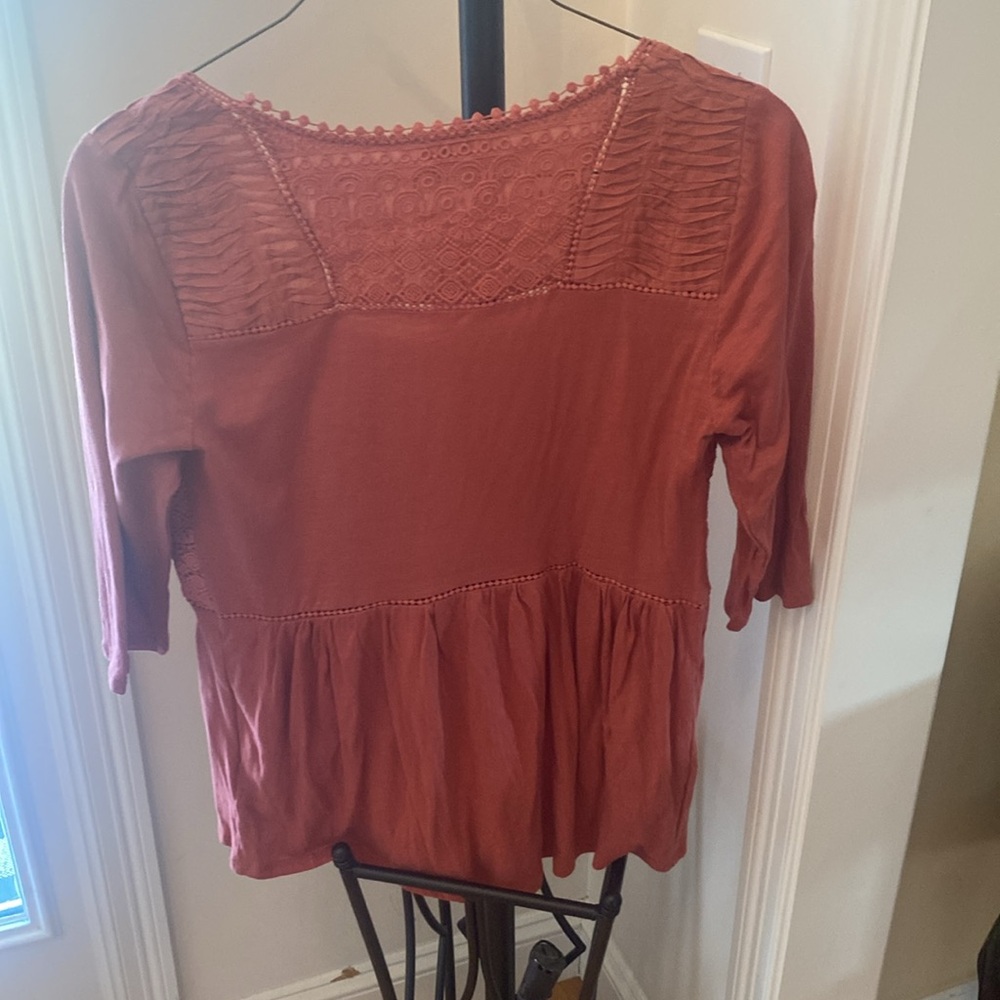 Anthropologie Terracotta Blouse - Picture 3 of 6